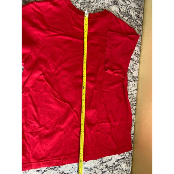 Jingle Bear Rock Red Graphic Christmas T-Shirt M 100% Cotton Festive Bear Design - Picture 8 of 9